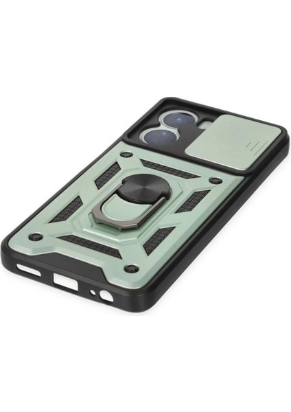 Vivo Y16 Kılıf Pars Lens Yüzüklü Silikon - Yeşil fırsatları