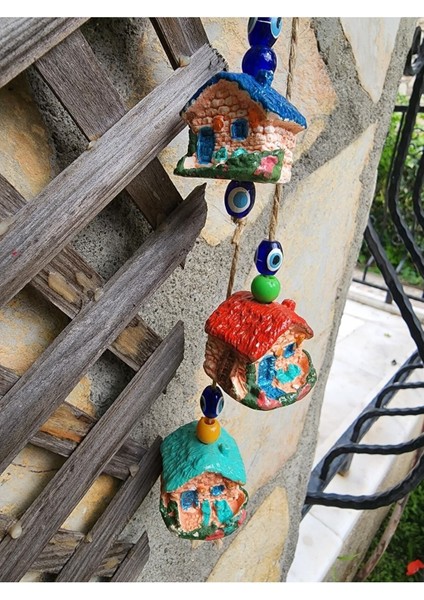 Renkli 3'lü Ev ve Bahçe Duvar Dekoru, Sarkaç Hediyelik Seti fiyatları