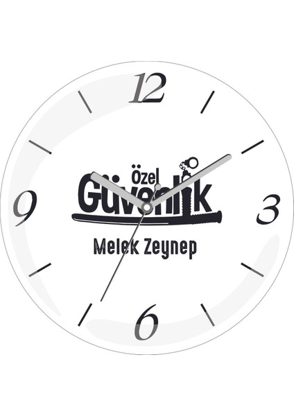 Kişiye Özel Özel Güvenlik Çap 30 Bombeli Gerçek Cam Duvar Saati