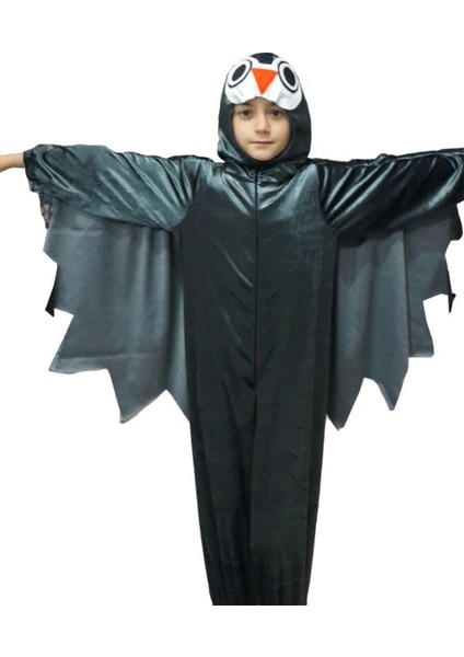 Sevimli Çocuk Baykuş Kostümü, Siyah, Renkli ve Eğlenceli Giyim Seçeneği