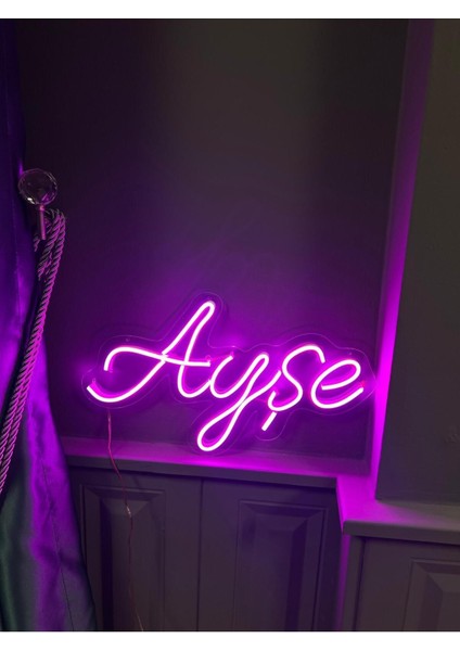 Renkli Neon LED Işıklı Yazı, 1-5 Karakterli Isim Seçeneğiyle Enerjik Dekorasyon