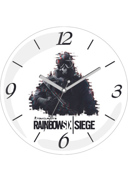 Rainbow Six Siege Oyun Sessiz Bombeli Gerçek Cam Duvar Saati