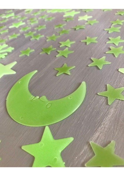 50 Fosforlu Yıldız Seti, Karanlıkta Parlayan Stickerler, Renkli ve Eğlenceli Dekorasyon indirimleri