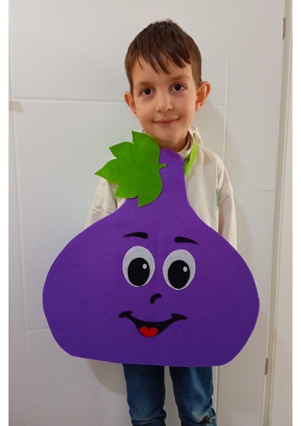 Mor Unisex Çocuk Meyve Kostümü, Kreş ve Anaokulu Etkinlikleri Için Ideal