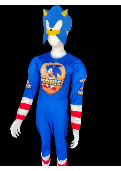 Mavi Sonic Kaslı Çocuk Kostüm 3-10 Yaş Için Eğlenceli ve Renkli Alternatif fiyatları