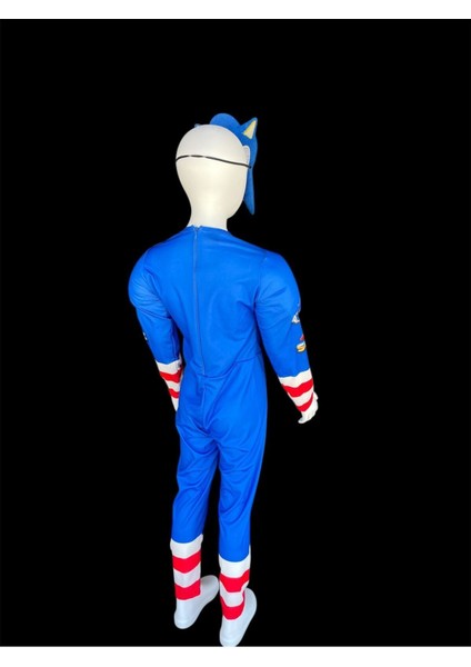 Mavi Sonic Kaslı Çocuk Kostüm 3-10 Yaş Için Eğlenceli ve Renkli Alternatif fırsatları