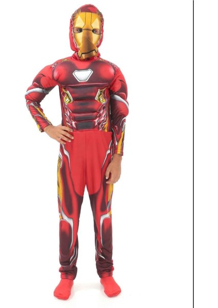 Kırmızı Çocuk Demir Adam Kostüm, Eğlenceli ve Renkli Tasarım