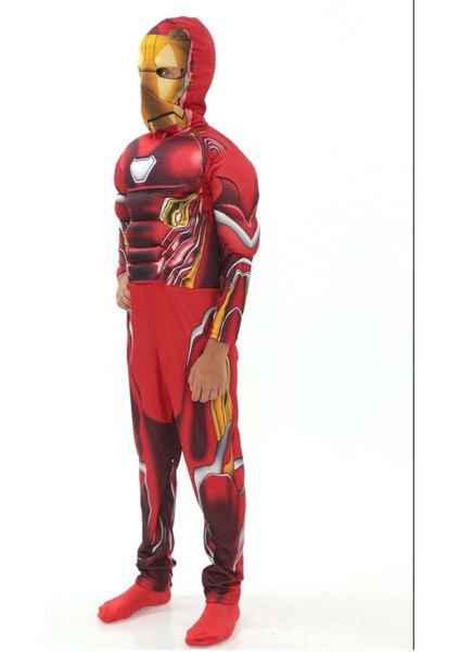 Kırmızı Çocuk Demir Adam Kostüm, Eğlenceli ve Renkli Tasarım fiyatları