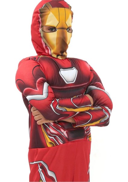 Kırmızı Çocuk Demir Adam Kostüm, Eğlenceli ve Renkli Tasarım modelleri