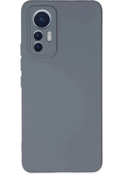 Xiaomi Mi 12 Lite Kılıf Nano Içi Kadife Silikon - Gri