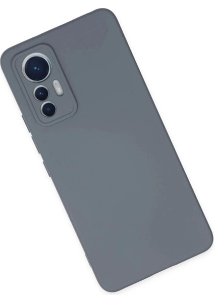 Xiaomi Mi 12 Lite Kılıf Nano Içi Kadife Silikon - Gri modelleri