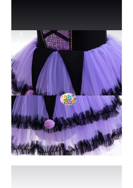Mor Işıklı Kuromi Elbise ve Aksesuar Seti, Şık ve Eğlenceli Kombinasyon fırsatları