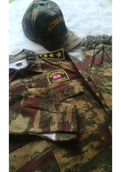 Erkek Çocuk Kahverengi Asker Takımı, Şık ve Rahat 3'lü Set fiyatları