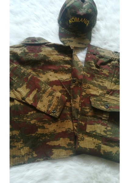 Erkek Çocuk Kahverengi Asker Takımı, Şık ve Rahat 3'lü Set modelleri