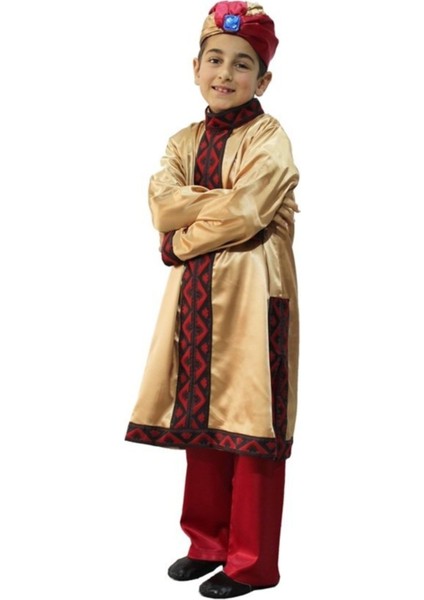 Erkek Çocuk Altın Hintli Kostüm Şık ve Rahat Giyim Seçeneği