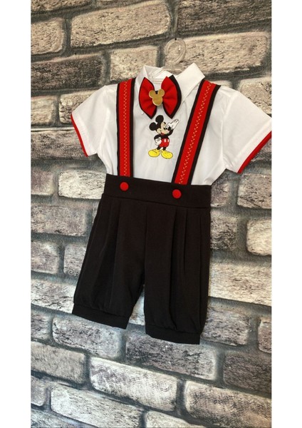 Kırmızı Mickey Mouse Konsept Salopet Takım, Şık ve Rahat Çocuk Giyim Ürünü modelleri