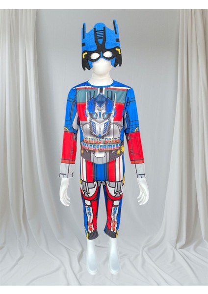 Çocuk Transformer Temalı Renkli Kostüm, Tulum ve Maske, 3-8 Yaş Için Ideal Seçim fiyatları