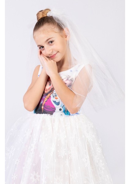 Kız Çocuk Tüllü Doğum Günü ve Partili Prenses Elbisesi, Beyaz fiyatları