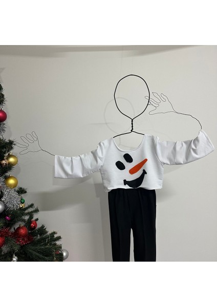 Yılbaşı Temalı Kardan Adam Desenli Rahat Pantolon ve Üst Takımı, Sıcak ve Şık Seçenek fiyatları