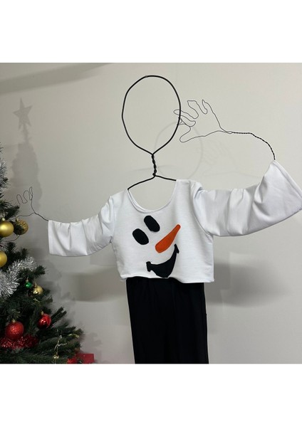 Yılbaşı Temalı Kardan Adam Desenli Rahat Pantolon ve Üst Takımı, Sıcak ve Şık Seçenek modelleri