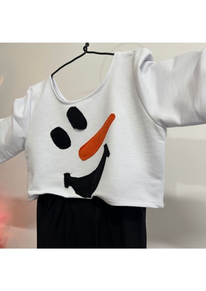 Yılbaşı Temalı Kardan Adam Desenli Rahat Pantolon ve Üst Takımı, Sıcak ve Şık Seçenek fırsatları