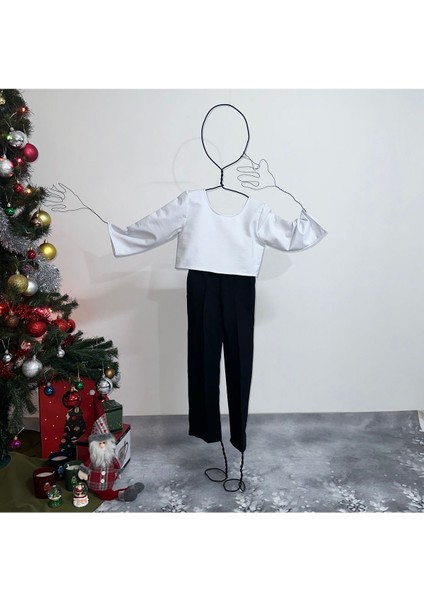 Yılbaşı Temalı Kardan Adam Desenli Rahat Pantolon ve Üst Takımı, Sıcak ve Şık Seçenek indirimleri