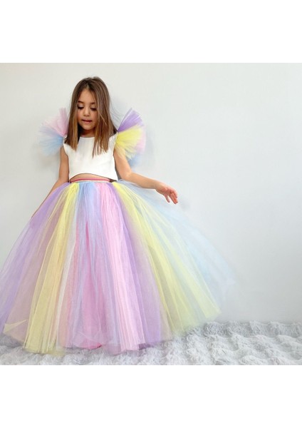 Renkli Unicorn Kostüm Doğum Günü Elbisesi, Şık ve Eğlenceli Giyim Seçeneği