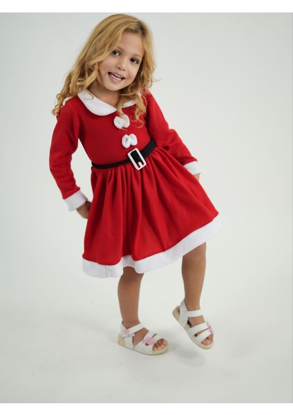 Kız Çocuk Noel Kostümü, Kırmızı, Sevimli ve Renkli Parti Kostümü indirimleri