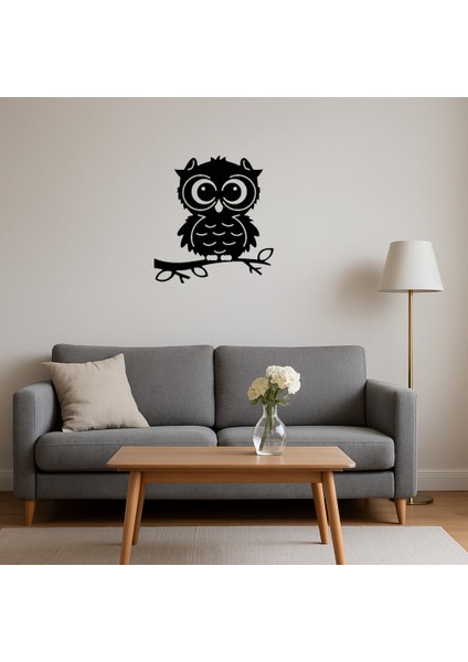 Doğal Yaşam Temalı Baykuş Dekoratif Mdf Tablo - TOA7724-8182 fırsatları