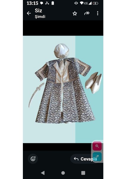 Bej Erkek Çocuk Sünnet Elbisesi, Şık ve Rahat Tasarım