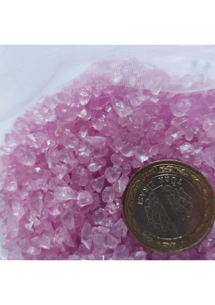 Pembe Dekoratif Cam Kırığı, Epoksi Kırıkları, 750GR, Şık ve Renkli Detaylar