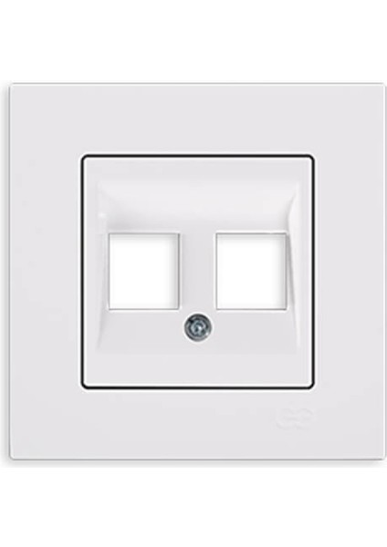 Eqona Beyaz Ikili Data Priz Jacksız (Mkz)