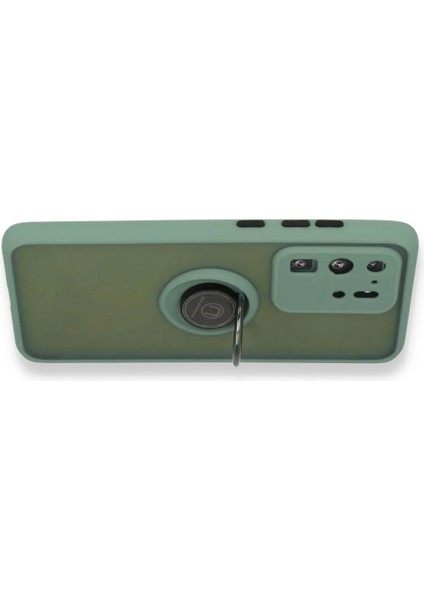 Samsung Galaxy S20 Ultra Kılıf Montreal Yüzüklü Silikon Kapak - Yeşil modelleri