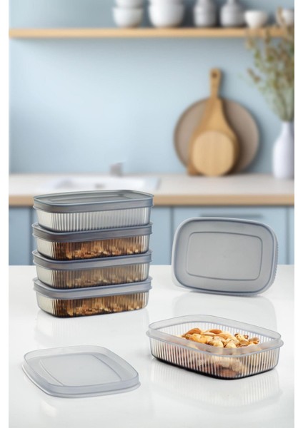 Turuncu 6'lı Saklama Kabı ve Kahvaltılık Seti, 600 ml Kapasiteyle Pratik Kullanım fiyatları