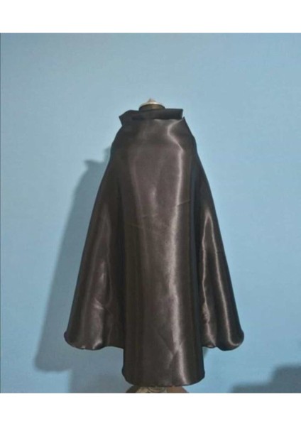 Siyah Çocuk Pelerin, Baskısız, 4-14 Yaş, Şık ve Hafif Takım