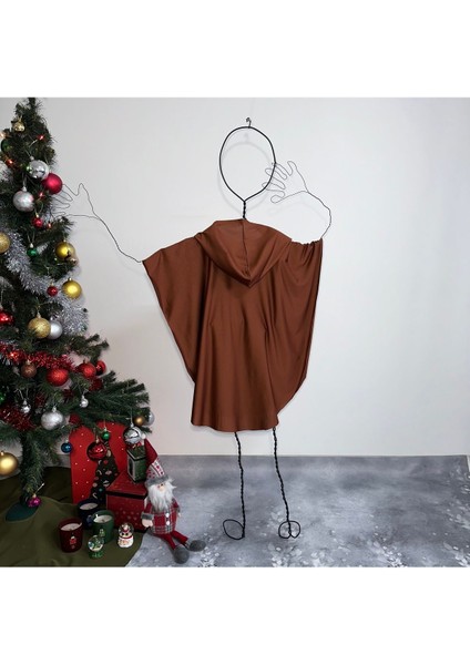 Kahverengi Yılbaşı Geyik Pelerin, Şık ve Sevimli Yılbaşı Temalı Aksesuar fiyatları