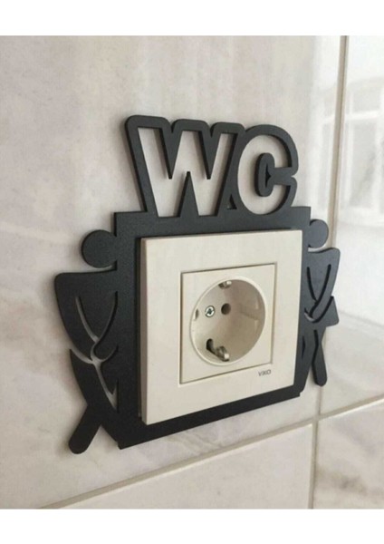 Şık Siyah Wc Priz Süsü, Banyo Dekorasyonu Için Harika Bir Seçenek fiyatları