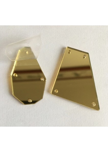 Beyaz Akrilik Küpe Delikli Yapışkanlı Şık Tasarım, 25 Adet Adet Seçenekli Ürün