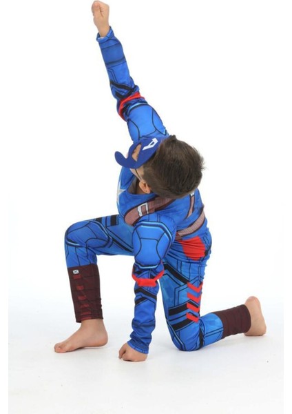 Mavi Kaslı Çocuk Kahraman Kostüm, Eğlenceli ve Renkli Tasarım modelleri