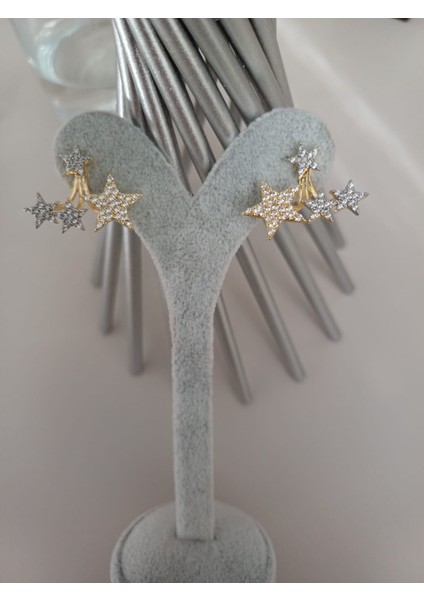 Yıldız Gold Renk Küpe