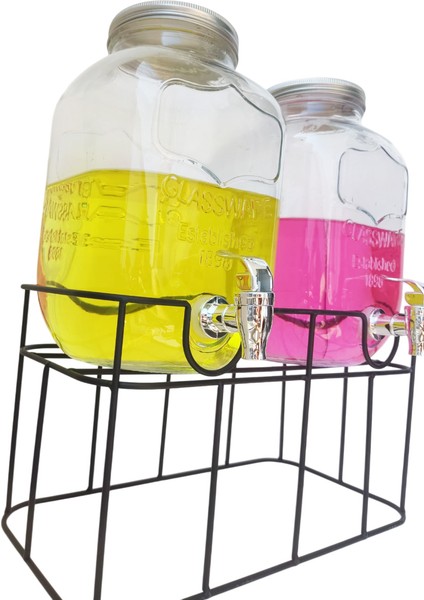 Cam Sebil, Şerbetlik, Yağdanlık Musluklu 5+5 Litre modelleri