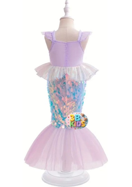 Renkli Deniz Kızı Kostüm Seti, Elbise, Saç Aksesuarı ve Ayakkabı ile Şıklık Sağlar fiyatları