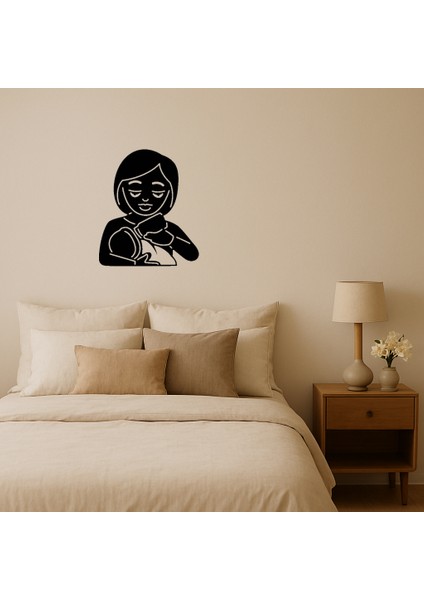 Mdf Bebek Besleyen Kadın Emoji Tablosu - TOA9485-5850