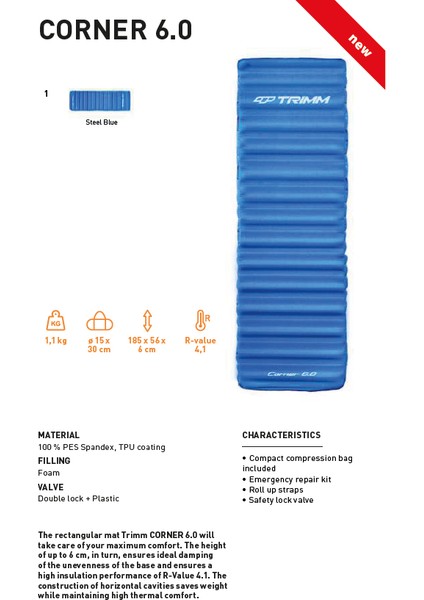 Corner Şişme Mat - Mavi fiyatları