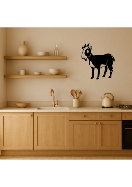 Keçi Tasarımlı Dekoratif Duvar Tablosu - TOA4911-1227 fiyatları