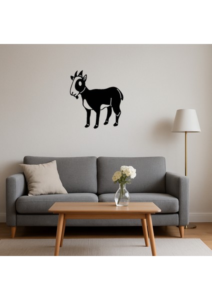 Keçi Tasarımlı Dekoratif Duvar Tablosu - TOA4911-1227 fırsatları