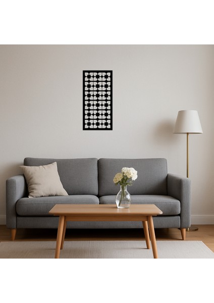 Çiçek ve Soyut Desenli Mdf Sanat Tablosu - TOA8833-5602 fırsatları