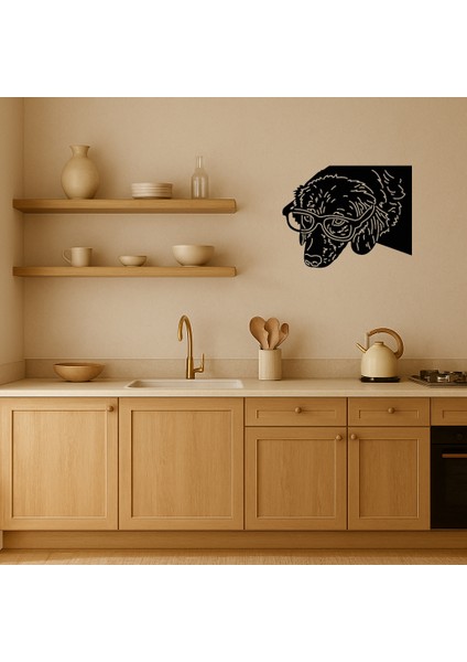 Gözlüklü Köpek Mdf Dekoratif Duvar Tablosu - TOA8481-2674 fiyatları