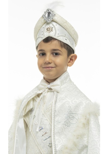 Ekru Beylerbeyi Tuğralı Sünnet Pelerini, Şık ve Kaliteli Tasarım fiyatları