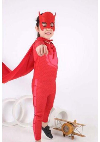 Kız Çocuk Kırmızı Baykuş Kostüm, Eğlenceli ve Renkli Giyim Seçeneği fiyatları